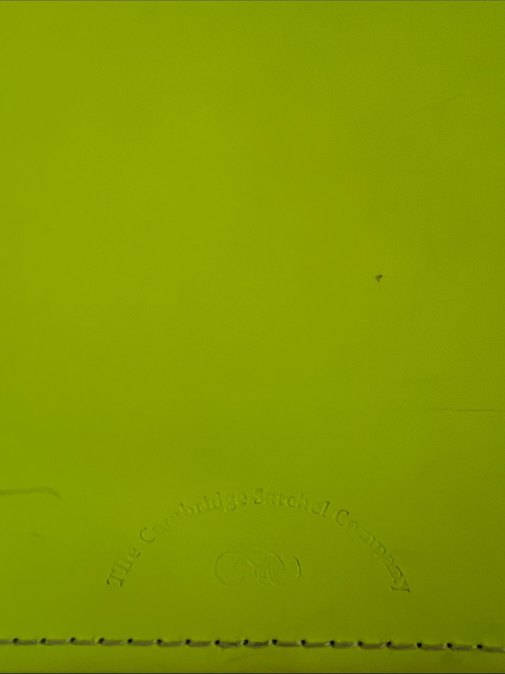 The Cambridge Satchel Company Neon Yellow Satchel with Tan Strap - Picture 3 of 7